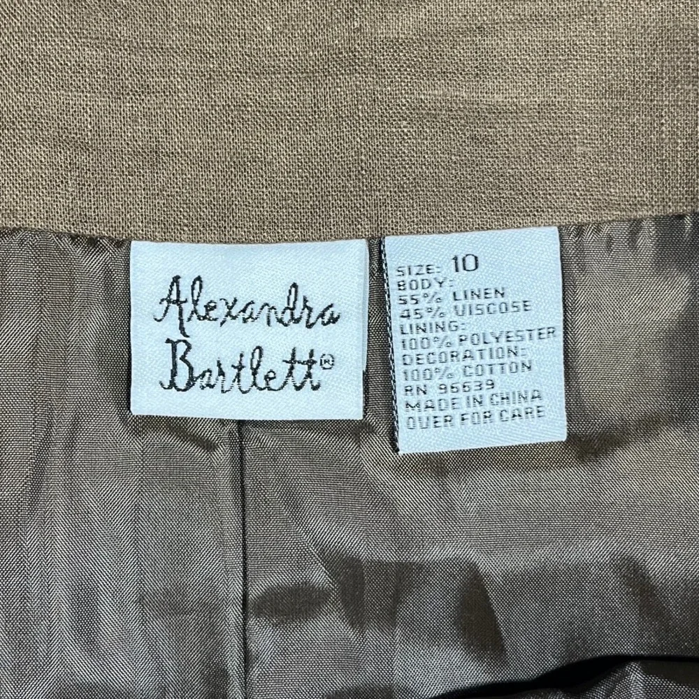 Alexandra Bartlett VTG Renfair Brown Linen Blend Fairy Grunge Maxi Skirt Size 10